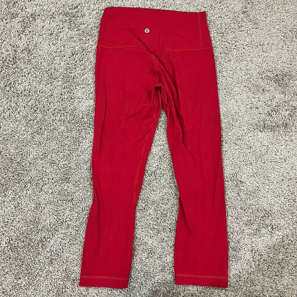 Women's Lululemon Align Red High-Rise Crop 21" Leggings Pants size 6